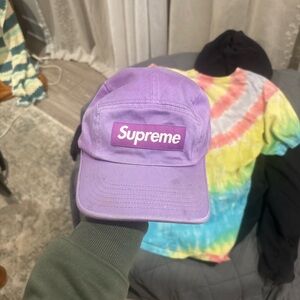 Supreme Black and Purple Cap